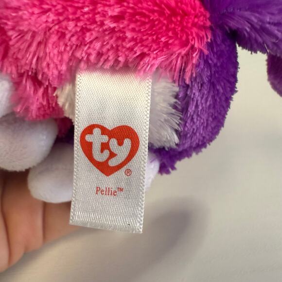 Ty Beanie Boo Pellie 6” Pink Purple Cat Plush EUC Stuffed Animal Toy - Picture 5 of 5